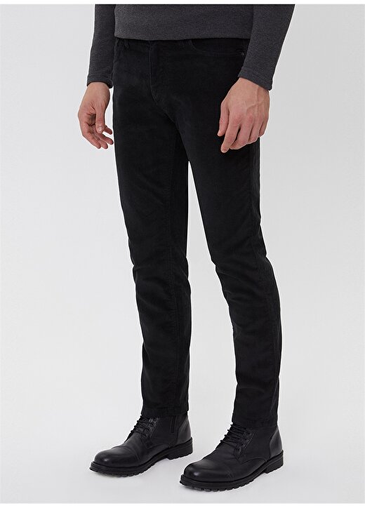 Lee Cooper Yüksek Bel Boru Paça Regular Fit Siyah Erkek Pantolon 3