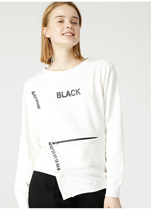 Black On Black Bob 68 Beyaz Kadın Sweatshirt 3