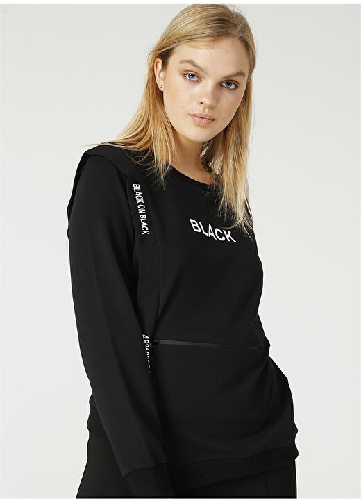 Black On Black Bob 68 Siyah Kadın Sweatshirt 3