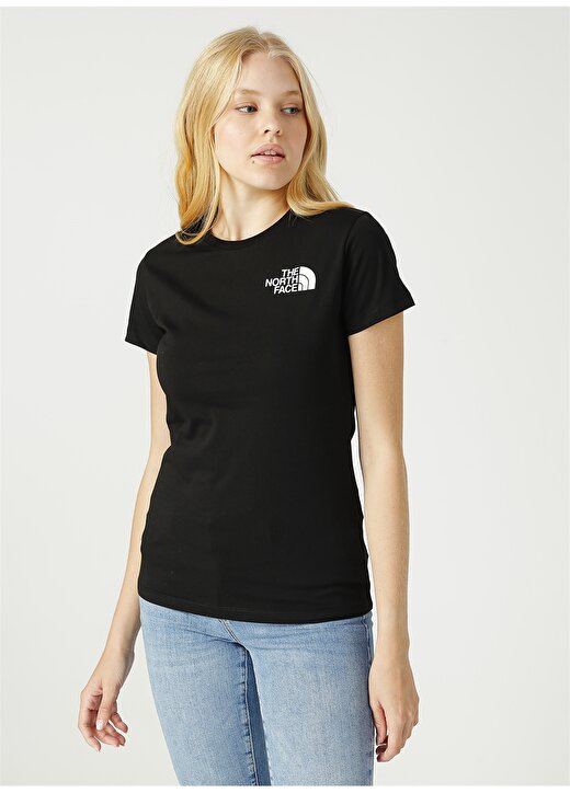 The North Face W S/S HD TEE Kısa Kollu Normal Kalıp Düz Siyah Kadın T-Shirt 3