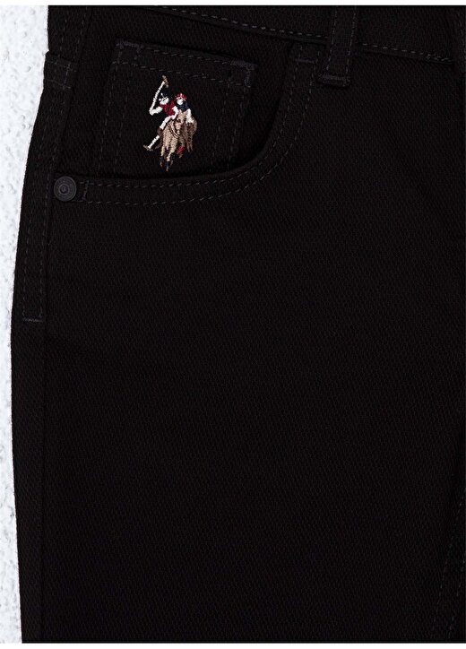 U.S. Polo Assn. Düz Siyah Erkek Çocuk Chıno Pantolon 3