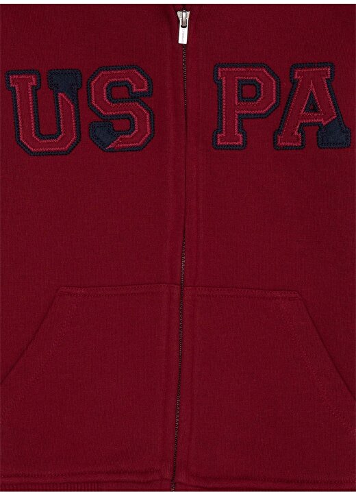 U.S. Polo Assn. Aplikeli Kırmızı Erkek Çocuk Sweatshirt 3