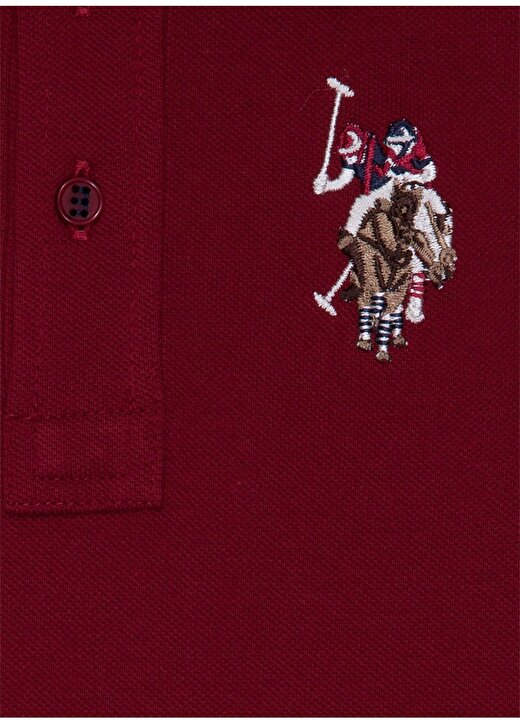 U.S. Polo Assn. Polo Yaka Düz Kırmızı Erkek Çocuk Sweatshirt 3