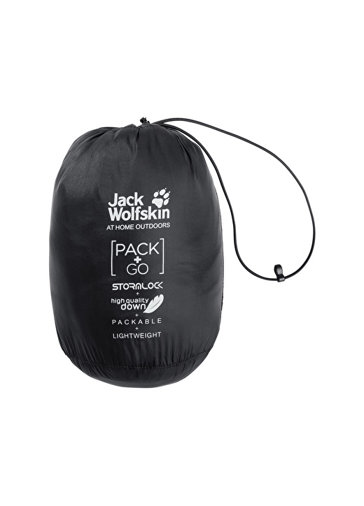 Jack Wolfskin 1205931-4119 Fermuarlı Normal Kalıp Düz Siyah Erkek Mont 4