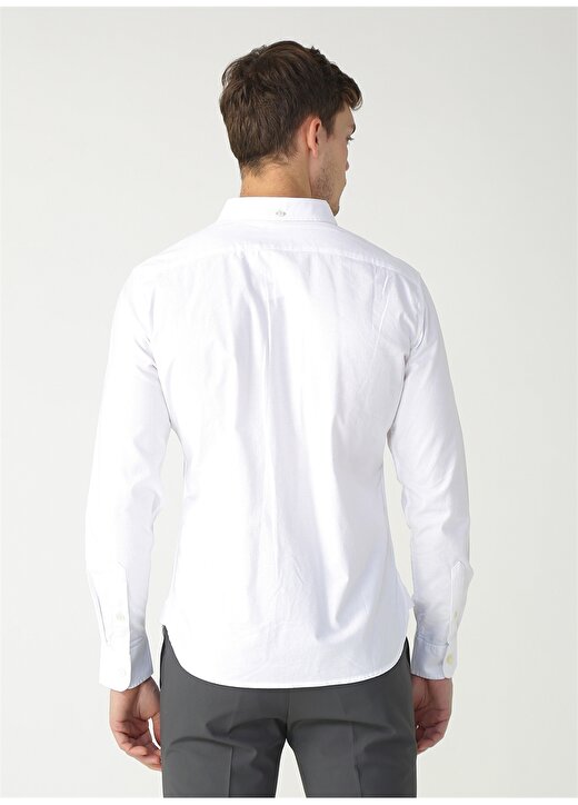 Dockers Normal Beyaz Erkek Stretch Oxford Gömlek 29599-0005 4