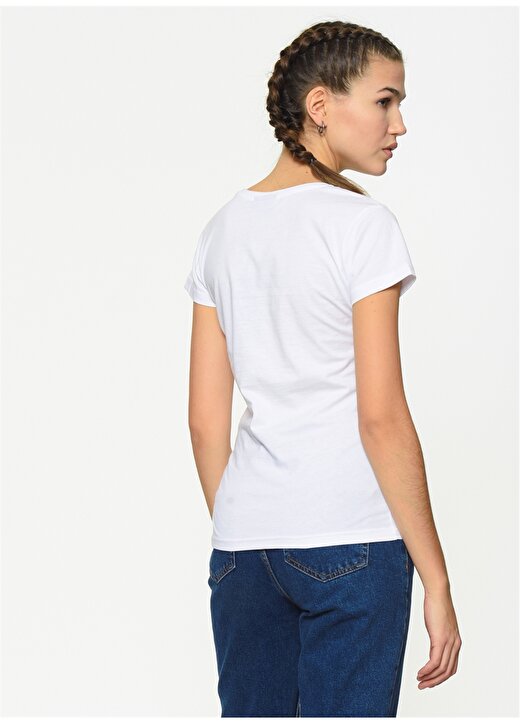 Hummel CINZIA T-SHIRT S/S Beyaz Kadın T-Shirt 910418-9001 3
