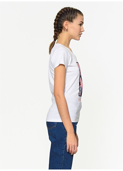 Hummel CINZIA T-SHIRT S/S Beyaz Kadın T-Shirt 910418-9001 4