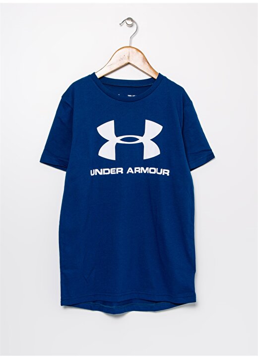 Under Armour O Yaka Bol Kesim Düz Mavi Erkek Çocuk T-Shirt 1