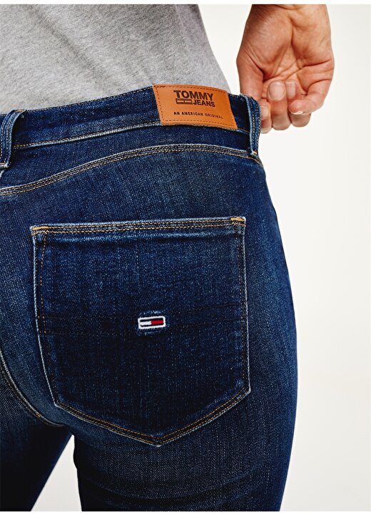 Tommy Jeans DW0DW086221BK Lacivert Kadın Denim Pantolon 4