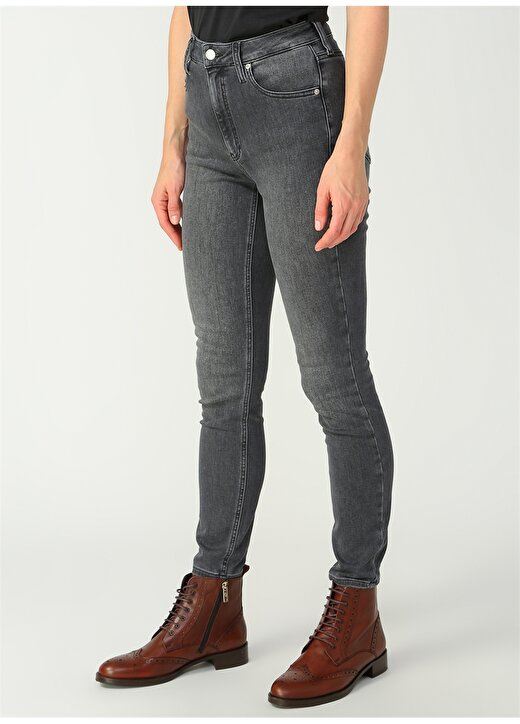 Calvin Klein Jeans Normal Bel Skinny Fit Eskitme Kadın Denim Pantolon J20J2141051BZ 3