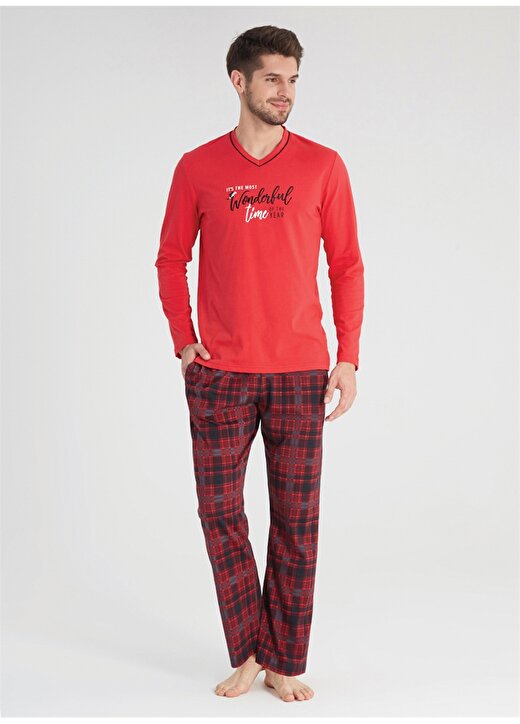 Blackspade 30008 Kırmızı Erkek Pijama Takımı 1