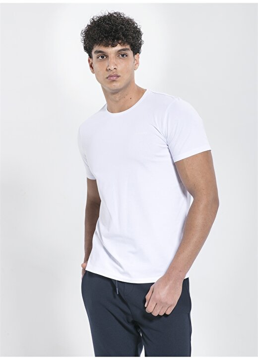 Gualtiero Manuele Giorgi Baskılı Basic Supreme Beyaz T-Shirt 3