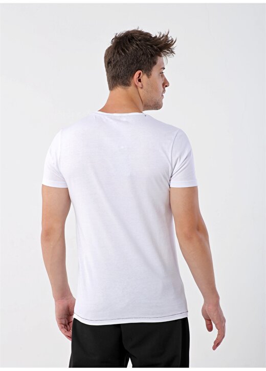 Gualtiero Manuele Giorgi Göğüs Cepli Beyaz/Siyah T-Shirt 2