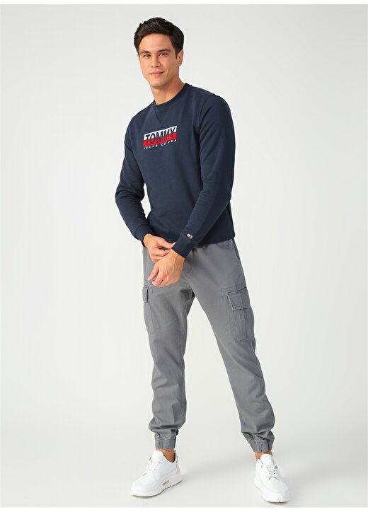 Tommy Jeans Regular Fit Lacivert Sweatshirt 2