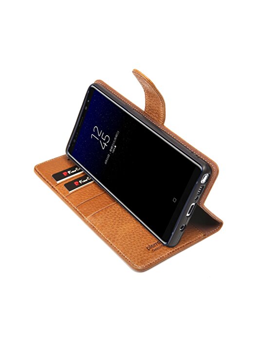 Pierre Cardin PCS-P08 Galaxy Note 9 Taba Deri Kapaklı Kılıf Telefon Aksesuarı 4