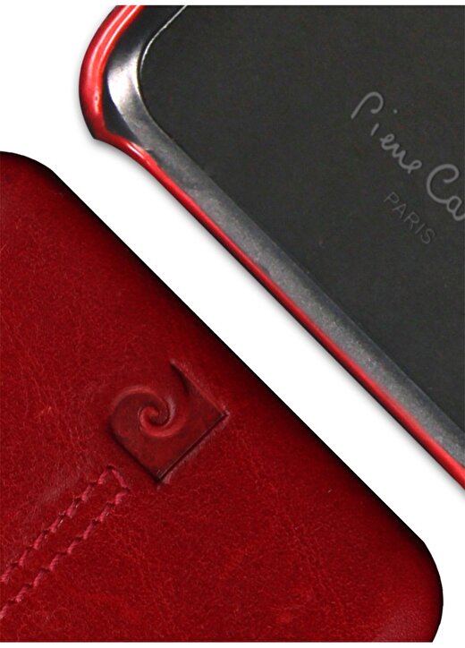 Pierre Cardin PCL-P03 Galaxy S9 Bordo Klasik Deri Arka Kapak Telefon Aksesuarı 4