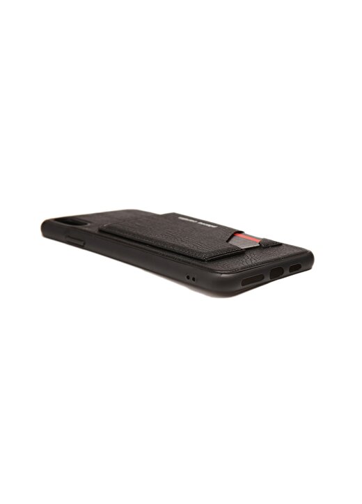 Pierre Cardin PCS-S03 Iphone XR (6.1) Siyah Deri Arka Kapak Yan Silikon Standlı Telefon Aksesuarı 4
