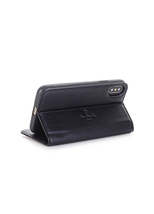 Pierre Cardin PCL-P05 Iphone X - XS (5.8) Siyah Deri Kapaklı Kılıf Telefon Aksesuarı 3