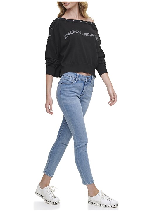 Dkny Jeans Uzun Kollu Logolu Sweatshirt 1