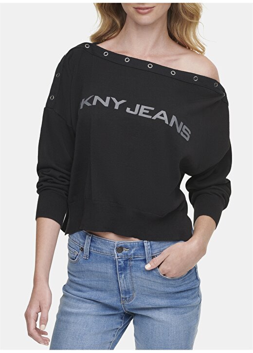 Dkny Jeans Uzun Kollu Logolu Sweatshirt 2