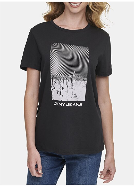 Dkny Jeans NYC Baskılı Logolu Kısa Kollu T-Shirt 2