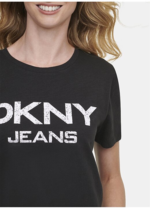 Dkny Jeans Bisiklet Yaka Logolu T-Shirt 2