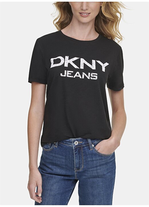 Dkny Jeans Bisiklet Yaka Logolu T-Shirt 3