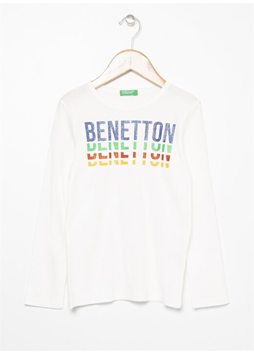 Benetton Krem Kız Çocuk T-Shirt 3I9WC14Q3 1