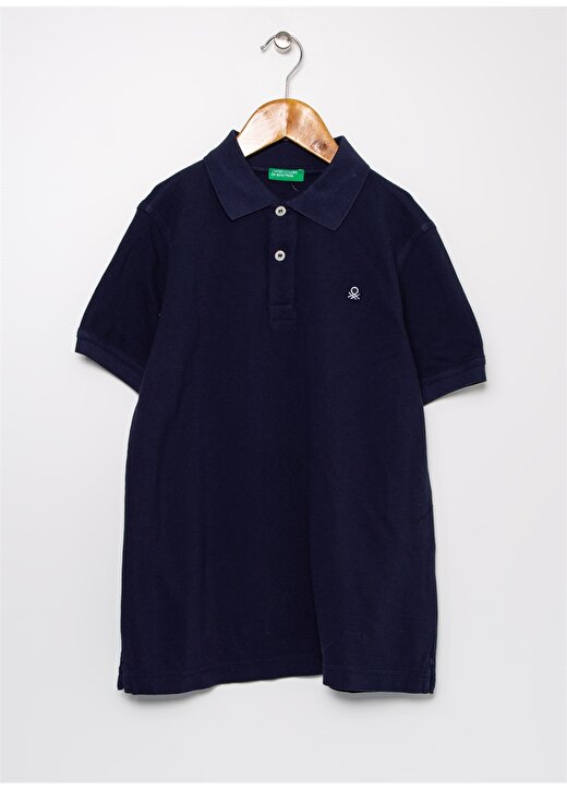 Benetton Logolu Lacivert Erkek Çocuk Polo T-Shirt 1