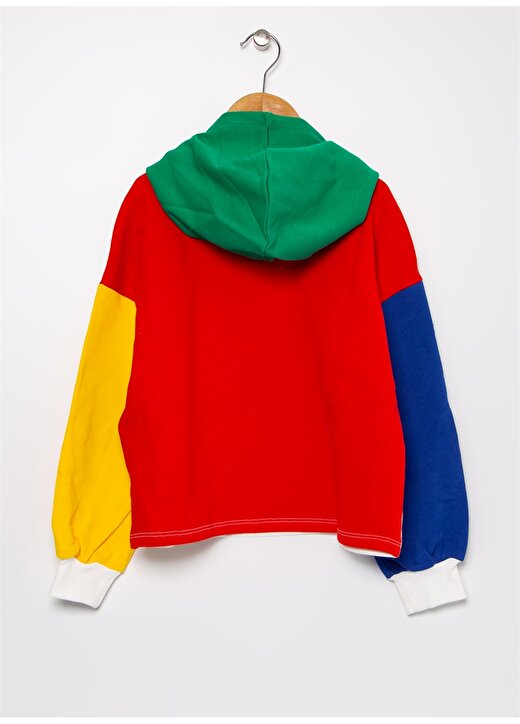 Benetton Yazılı Renkli Kız Çocuk Sweatshirt 2