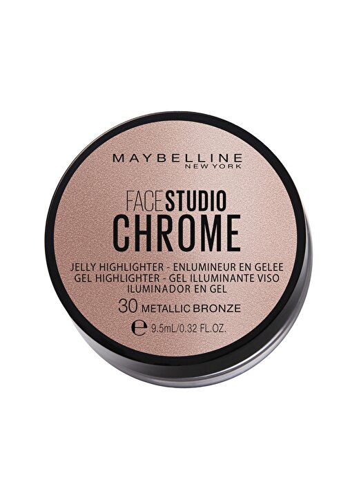 Maybelline Face Studio Chrome - 30 Metallic Bronze Aydınlatıcı 1
