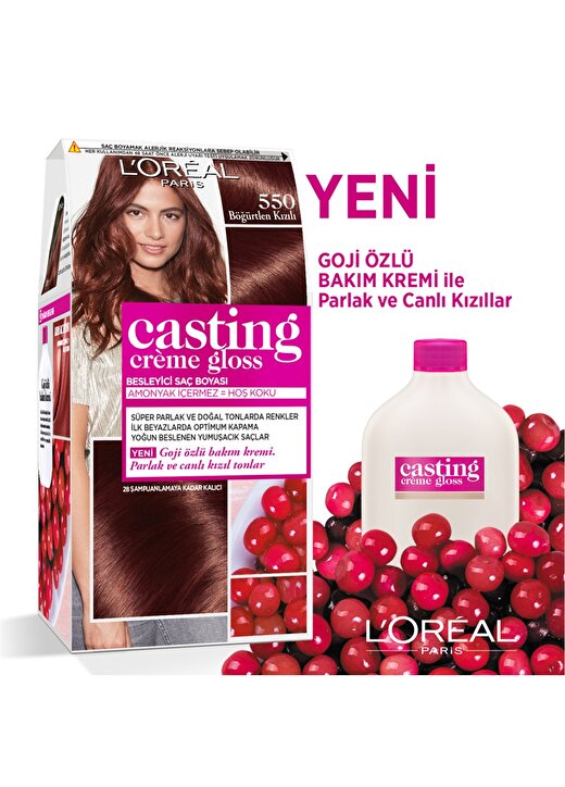 L'oréal Paris Casting Crème Gloss Saç Boyası - 550 Böğürtlen Kızılı 2