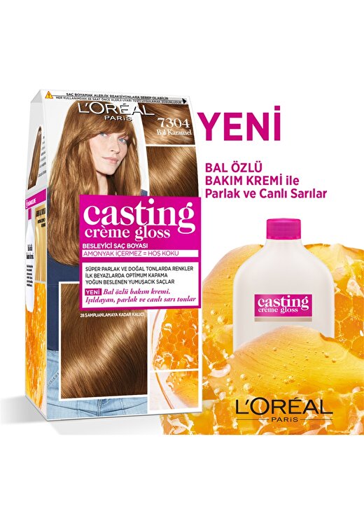 L''oréal Paris Casting Crème Gloss Saç Boyası - 7304 Bal Karamel 2