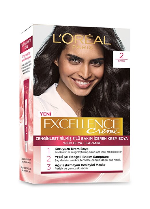 L'oréal Paris Excellence Creme Saç Boyası - 2 Siyah 2