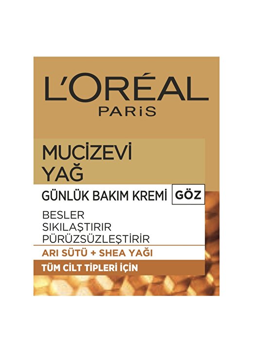 L'oréal Paris Mucizevi Yağ Günlük Bakımgöz Kremi 2