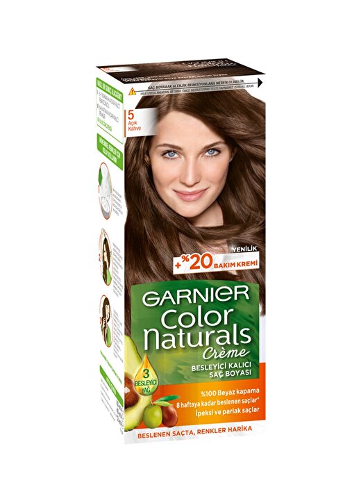 Garnier Color Naturals - 5 Açık Kahve Saç Boyası 1