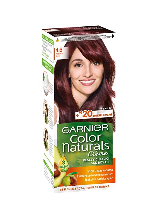 Garnier Color Naturals - 4.6 Kestane Kızıl Saç Boyası 1
