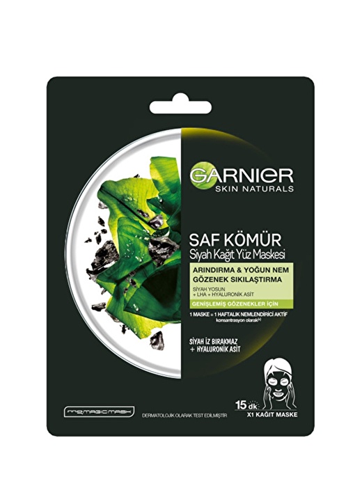 Garnier Skin Naturals Kömürlü Kağıt Yüzmaskesi Siyah Yosun 4