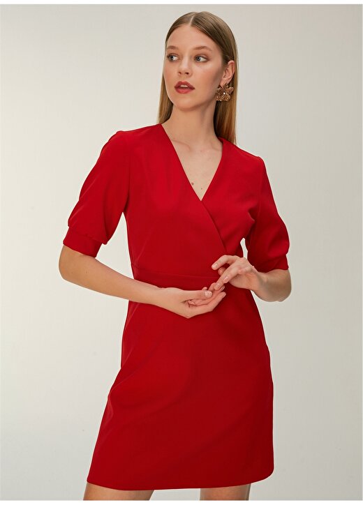 NGSTYLE Ngkaw20el0038 Kırmızı Kadın Elbise 4