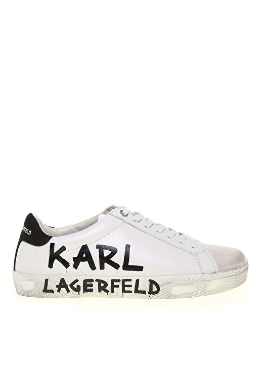 KARL LAGERFELD Beyaz Kadın Sneaker SKOOL Brush Logoll 1