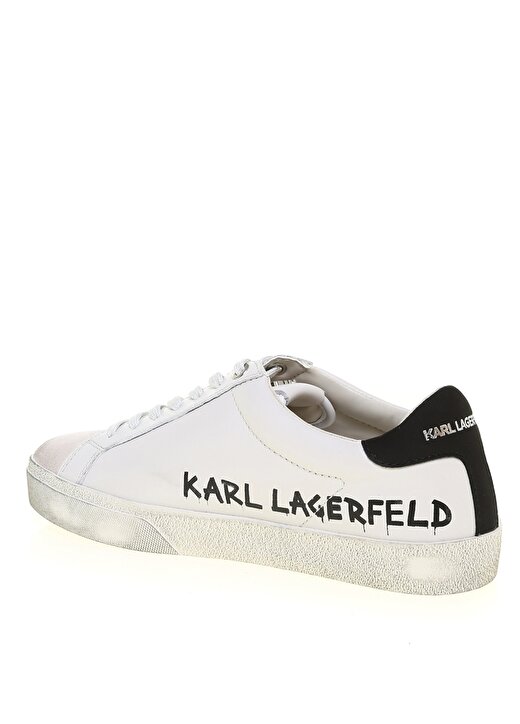 KARL LAGERFELD Beyaz Kadın Sneaker SKOOL Brush Logoll 2