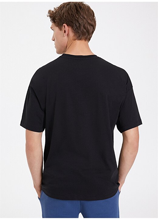 West Mark London Organik Pamuklu Oversized Siyah T-Shirt 3