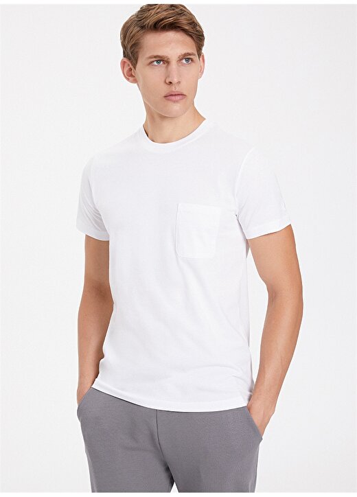 West Mark London Organik Pamuklu Beyaz T-Shirt 1