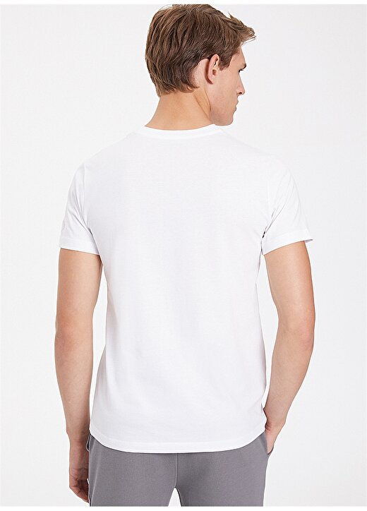 West Mark London Organik Pamuklu Beyaz T-Shirt 3