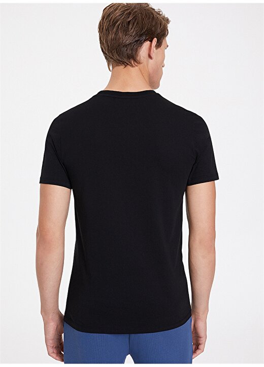 West Mark London Organik Pamuklu Siyah T-Shirt 3