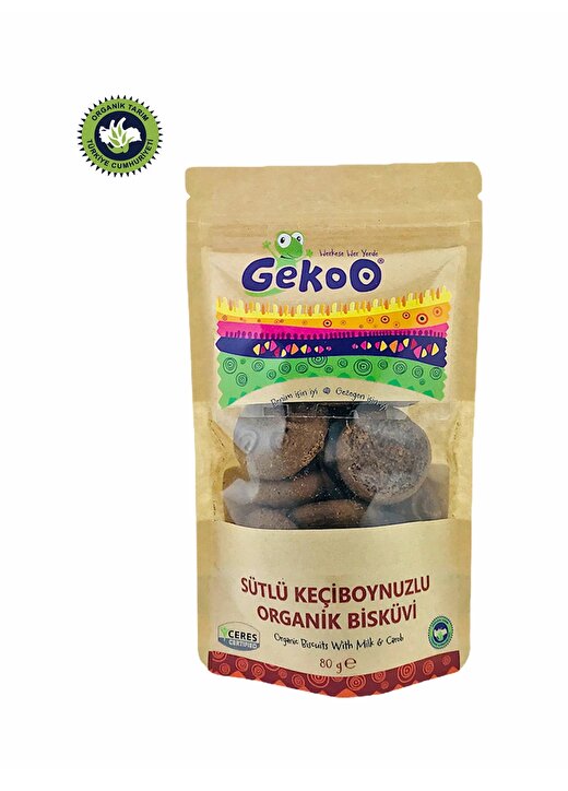 Gekoo 80 Gr Organik Sütlü Keçiboynuzlu Bisküvi 1