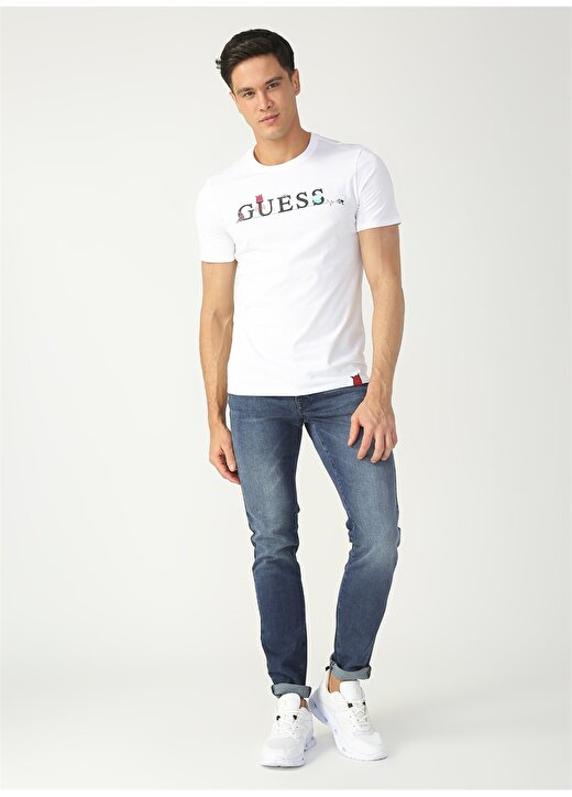 Guess Düz Beyaz T-Shirt 2