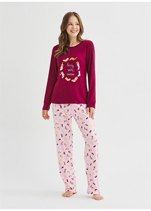 Penti Fuzzy Çok Renkli Termal Pijama Takımı 1