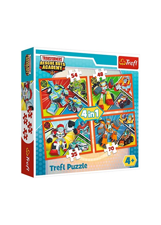 Trefl Hasbro, Transformers Academy- 4In1 Puzzle 1
