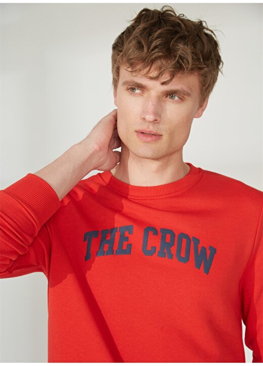 The Crow Kırmızı Erkek T-Shirt THE CROW LOGO 1